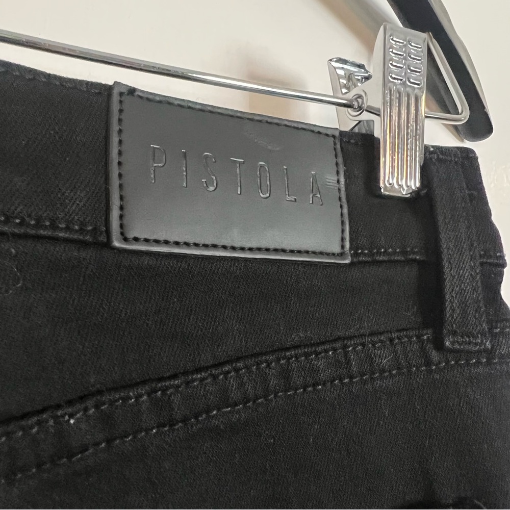 Like New Pistola Black Denim Skinny Fit Distressed Jeans - Picture 4 of 6